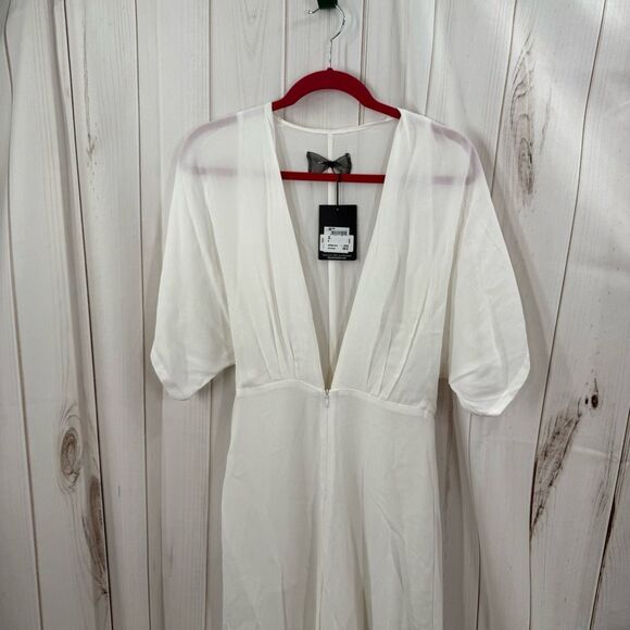 Reformation Women’s 6 White Vice Wide Leg Jumpsuit New